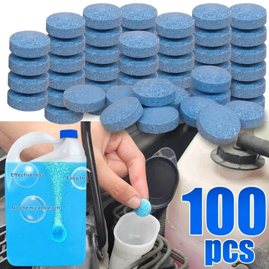 ‌All-Season Windshield Washer Effervescent Tablet (Solid Concentrate) Shellac-Free Formula Techelectronicx