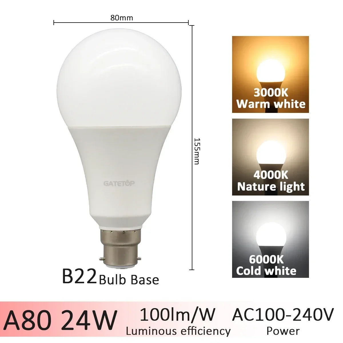 1-20pcs LED 3 Color Adjusted 3CCT（3000K 4000K 6000K）Bulb AC110V 220V E27 B22 Base Light Bulb  Memory Function Color Temp Reset Techelectronicx