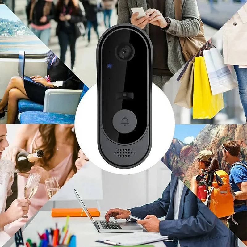 1080P Wireless WIFI Video Doorbell Intercom Door Bell with Camera Tuya Smart Home for Security Protection PIR Motion Detection Techelectronicx