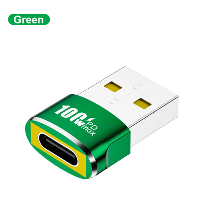 1/2/5Pcs USB To Type C OTG Adapter USB USB-C Female To USB Male PD100W Fast Charging OTG Connector For PC Macbook Samsung Xiaomi TechElect
