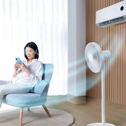 XIAOMI MIJIA Floor Fan,7 Blade,Adjustable wide-angle 90°,Home Fan For Living room,Support Connect MI HOME APP Wired Fan Techelectronicx