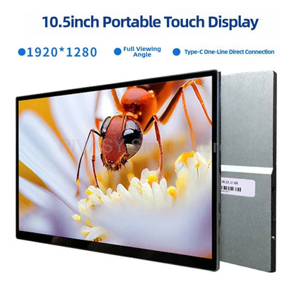 10.5 Inch Touch Screen TV Monitor Mobile Lightweight Portable High - definition Saturation for Movie Home Party Office Business TechElect