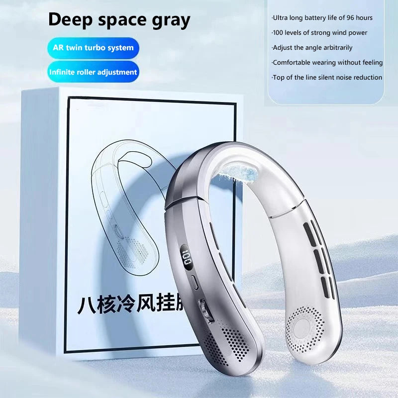 Xiaomi Portable Neck Fan MINI Electric Ventilador Silent Neckband Wearable Cooling FAN USB Rechargeable Neckband Air Cooler Techelectronicx
