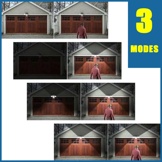 1 PACK Outdoor Motion Sensor Lamp, 4-Head Solar Power Light, 122 LED Solar Light, Flood Lights ,3000 Lumens,270° Lighting  Range Techelectronicx
