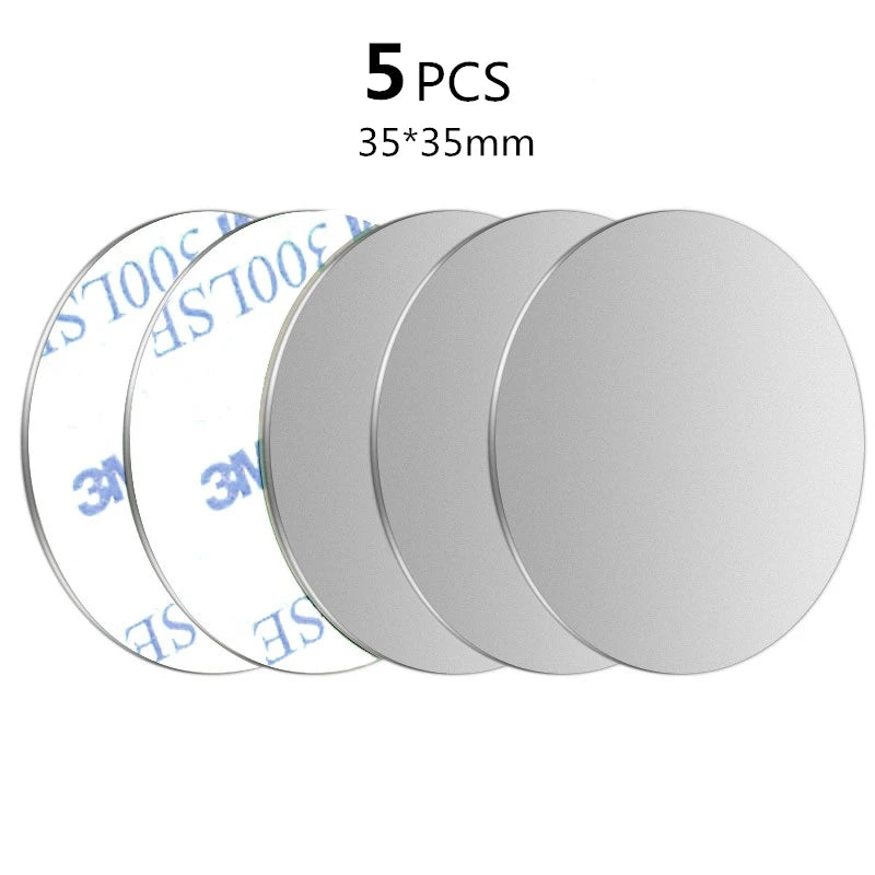 1/3/5PCS Metal Plate for Magnetic Car Phone Holder Self-adhesive Iron Sheet Sticker Magnet Mobile Phone Stand Mount For iPhone Techelectronicx