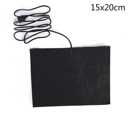 100% brand new 1/4PCS USB 5V Carbon Fiber Heating Pad Hand Warmer USB Heating Film Electric Winter Infrared Fever Heat Mat TechElect