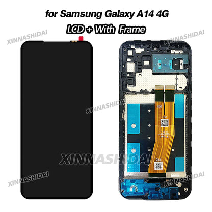 100% Tested Quality TFT LCD For Samsung A14 4G LCD  Display Screen replacement Digitizer Assembly with Frame Techelectronicx