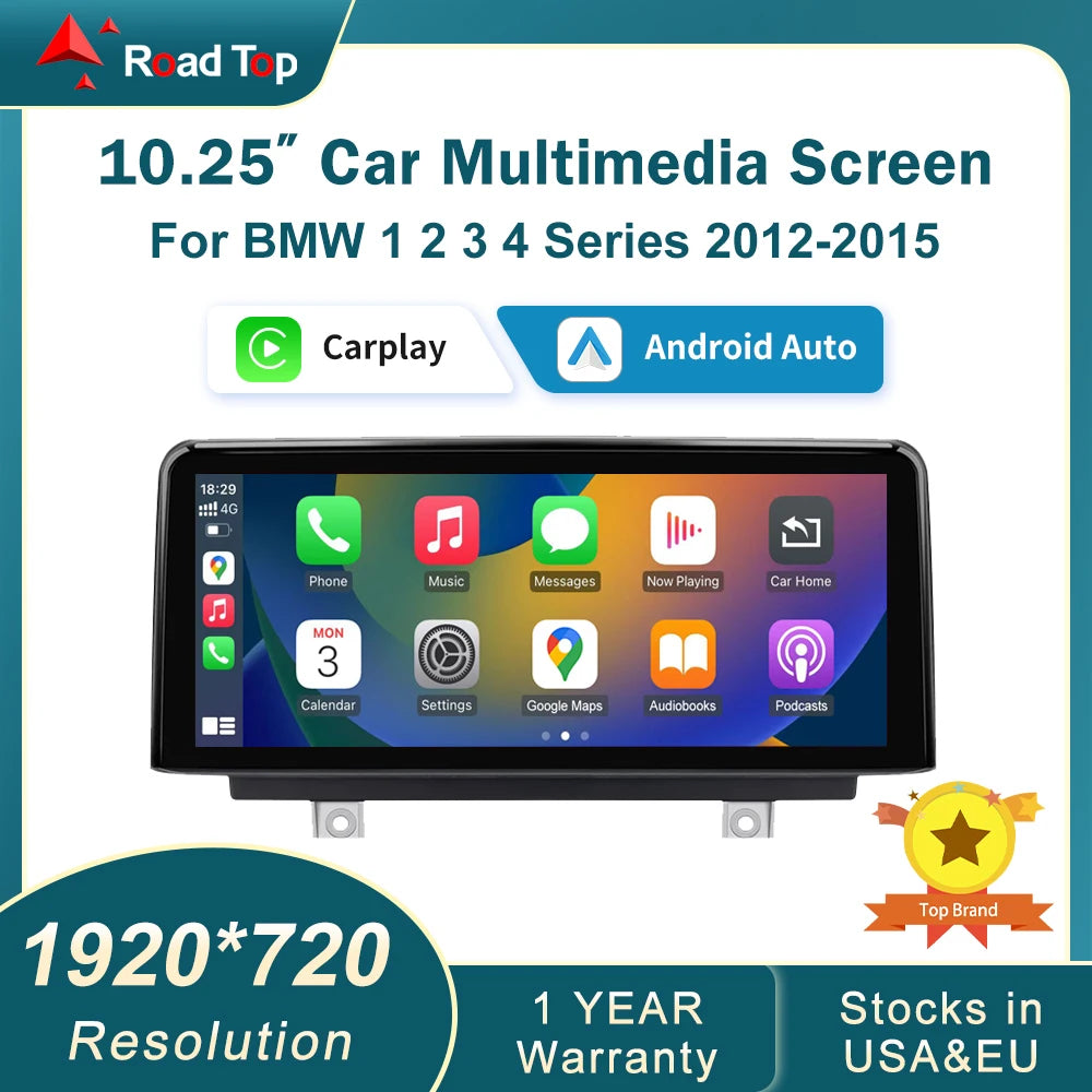 10.25'12.3' Wireless CarPlay Android Auto Multimedia Display Screen For BMW 1 2 3 4 Series F20 F21 F22 F30 F31 F32 F33 Techelectronicx
