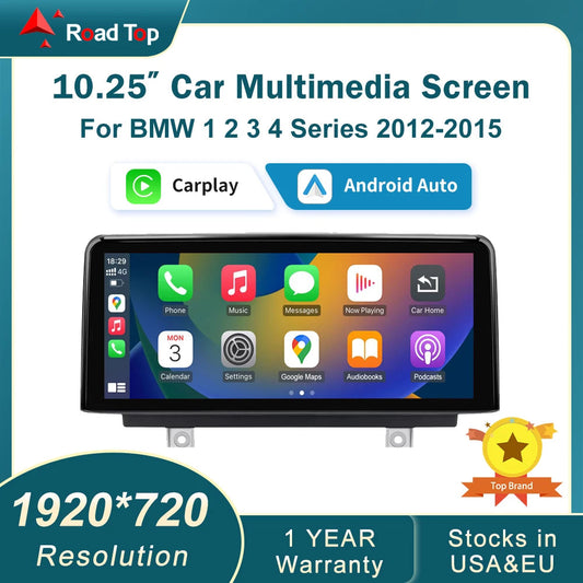 10.25'12.3' Wireless CarPlay Android Auto Multimedia Display Screen For BMW 1 2 3 4 Series F20 F21 F22 F30 F31 F32 F33 Techelectronicx