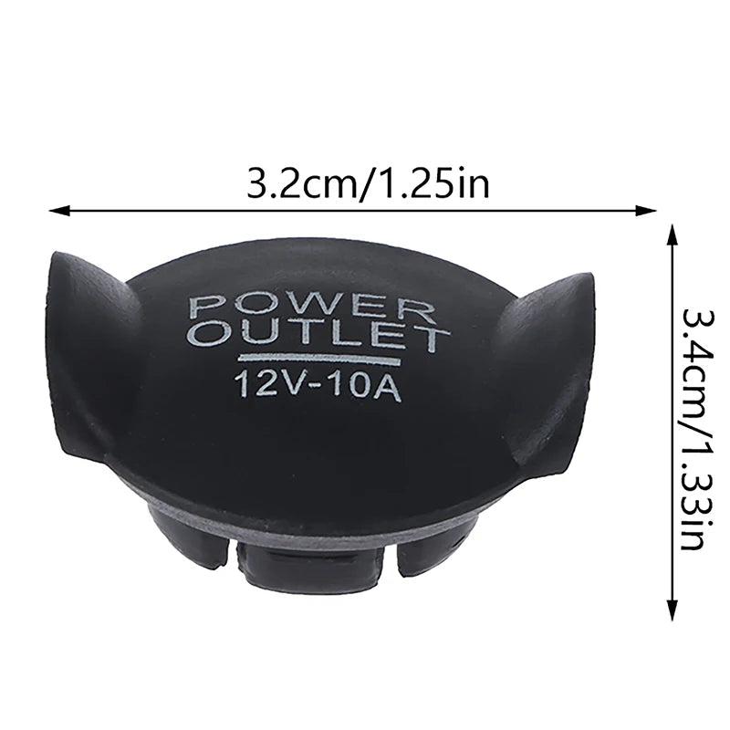 Waterproof Car Cigarette Lighter Outlet Cover 12V Power Socket Plug Universal Button Accessories Weatherproof Techelectronicx