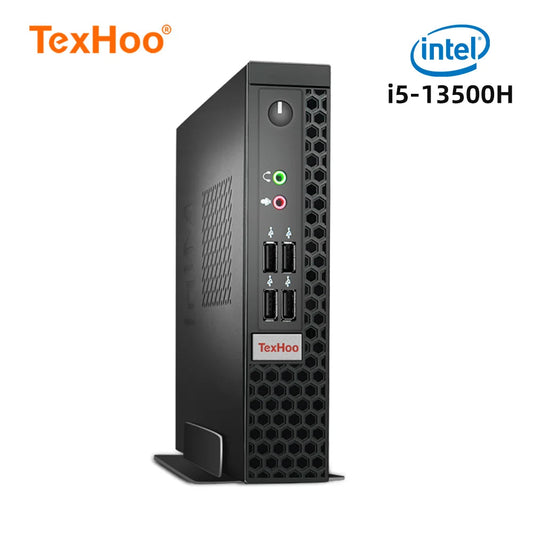 TexHoo Mini PC Gaming Computer Intel Core i5 13500H AMD R7 5800H Processor ITX Windows 11 Pro 10 System Unit DDR4 NVMe WiFi Techelectronicx