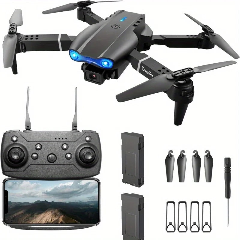 1080P HD Dual Camera E99Pro Drone & Altitude Hold, Beginner Friendly - Long Battery Life, USB Charging, Perfect Gift for Outdoor Techelectronicx