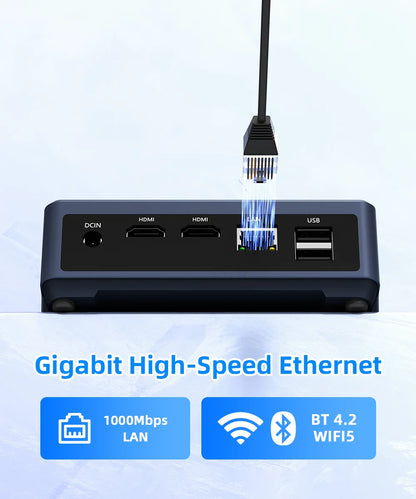 ZXIPC Mini PC AMD Ryzen 5 3500U 16GB DDR4 500GB SSD NVME Wifi5 BT4.2 Windows 11 Triple Display Desktop DIY Gamer Computer TechElect