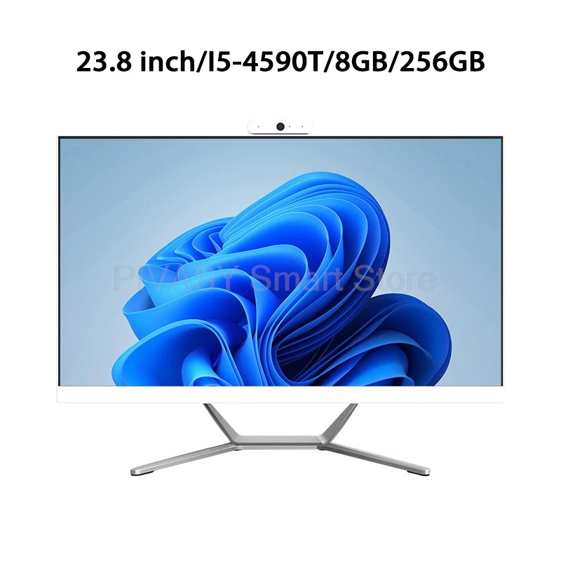23.8 Inch New Ultra-Thin All-in-One Desktop PC FHD IPS 1920*1080 75Hz Convenient Support Wall-Mountable tv for Home Business TechElect