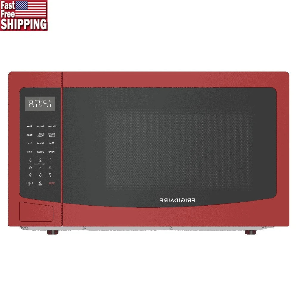 1.1 Cu Ft Compact Countertop Microwave Oven with Pre-Programmed Timers Removable Glass Turntable Electric Cooking Appliance Techelectronicx