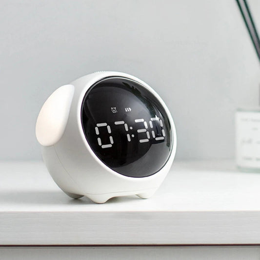 Xiaomi Cute Expression Alarm Clock Snooze Child Kids Digital Alarm Clocks Voice Control Intelligence LED Night Light for Bedroom Techelectronicx
