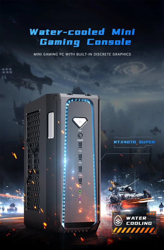 MSECORE  SL800 Intel Core I5 I7 I9 RTX4070 12G Liquid Cooling Desktop Gaming Computer Windows 11 MINI PC DDR5 NVMe SSD 8K BT5.3 TechElect
