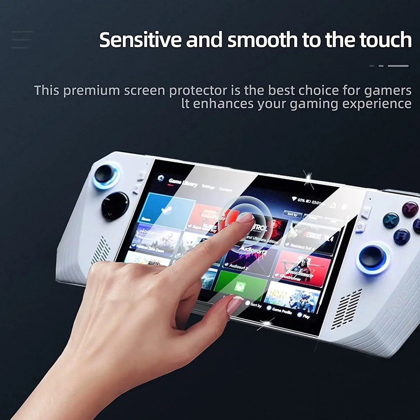 1/2/3pcs for Asus Rog Ally Gaming Screen Protector Tempered Glass Scratch Resistant HD Protective Film TechElect