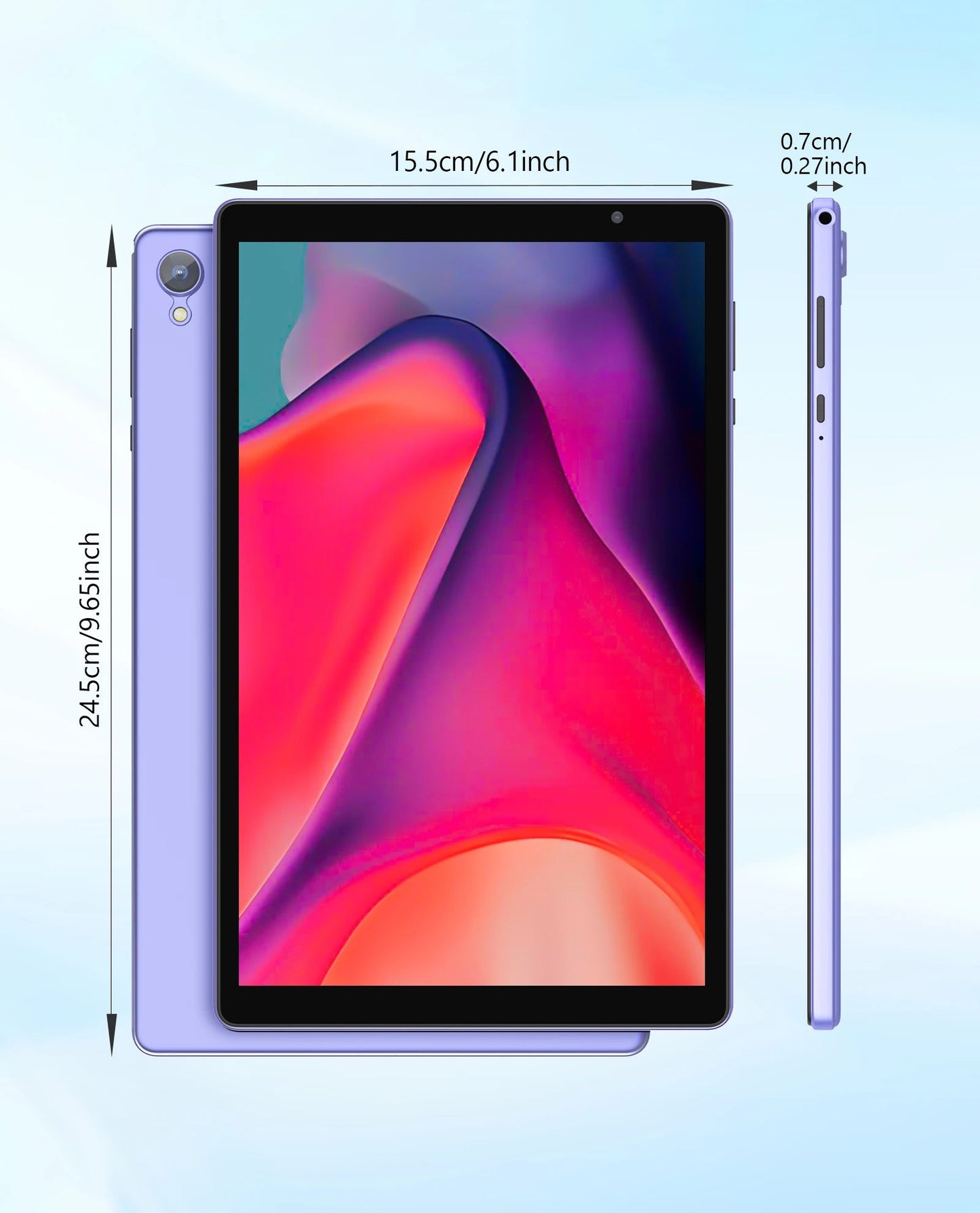 10-inch Android tablet, 4GB (2G + 2G memory expansion) RAM + 32GB ROM, 1280x800 IPS screen, dual cameras, WiFi, 6000 mAh battery TechElect