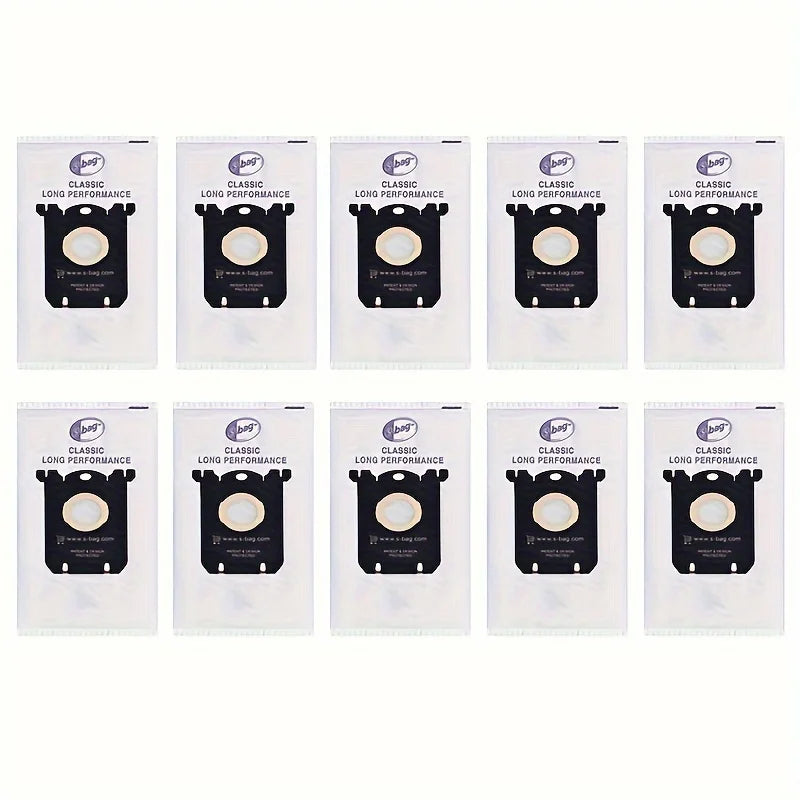 10-Pack Classic Long Performance S-Bag Vacuum Bags Compatible with Electrolux EL200F, EL4100, EL4200, EL6985, EL7000, EL8500 Ser Techelectronicx