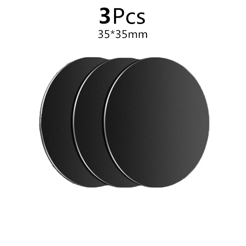 1/3/5PCS Metal Plate for Magnetic Car Phone Holder Self-adhesive Iron Sheet Sticker Magnet Mobile Phone Stand Mount For iPhone Techelectronicx