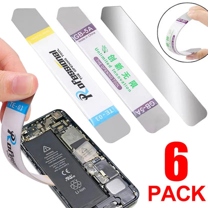 1-6Pcs Stainless Steel Blade Soft Thin Pry Spudger Cell Phone Tablet Screen Battery Opening Tools for Samsung iPhone iPad Opener Techelectronicx