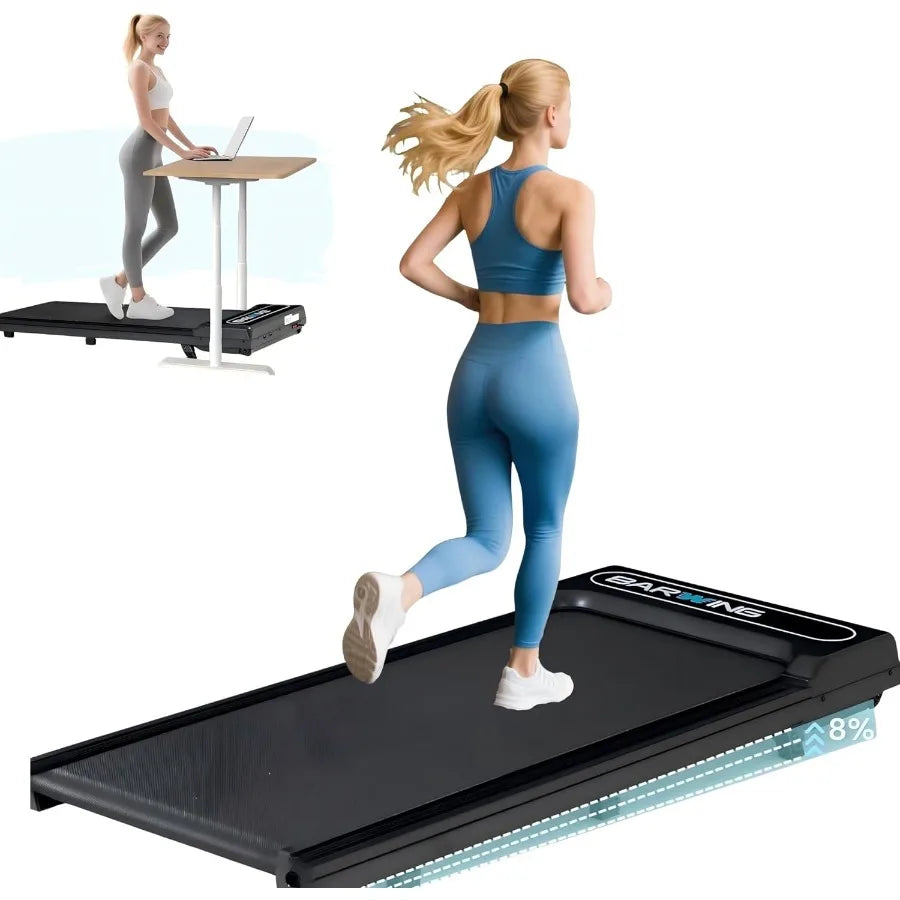 6.5MPH Walking Pad Treadmill Under Desk Walking Pad with Incline 330 lbs Mini Portable Walking Treadmill for Home Small Office TechElect