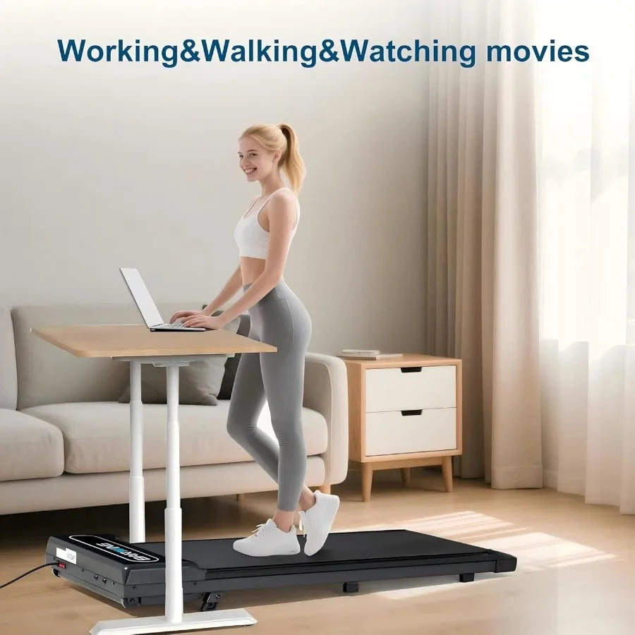 6.5MPH Walking Pad Treadmill Under Desk Walking Pad with Incline 330 lbs Mini Portable Walking Treadmill for Home Small Office TechElect