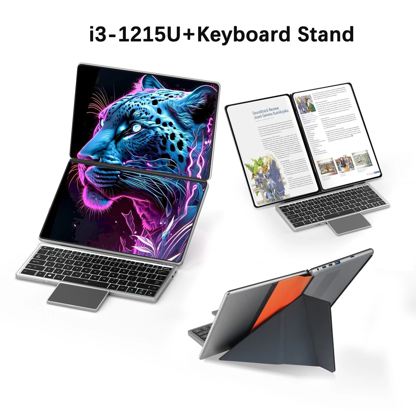 YSJMNPC Dual Screen Laptop 10.9+10.95 Inch Touch Screen Notebook Intel i3 1215U N100 WIFI6 2 in 1 Laptop Tablet Computer Techelectronicx