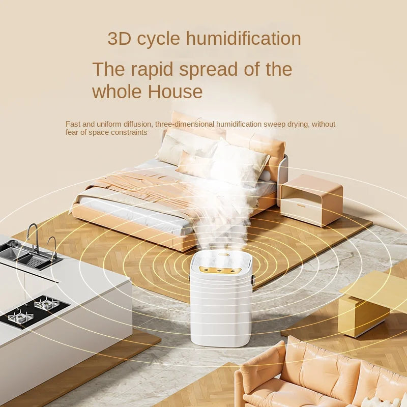1.8L Household Aroma Humidifier Fragrance diffuser Large Capacity USB Charging Triple Sprayer 3 Modes Cycle Atomizer Ultrasonic Techelectronicx