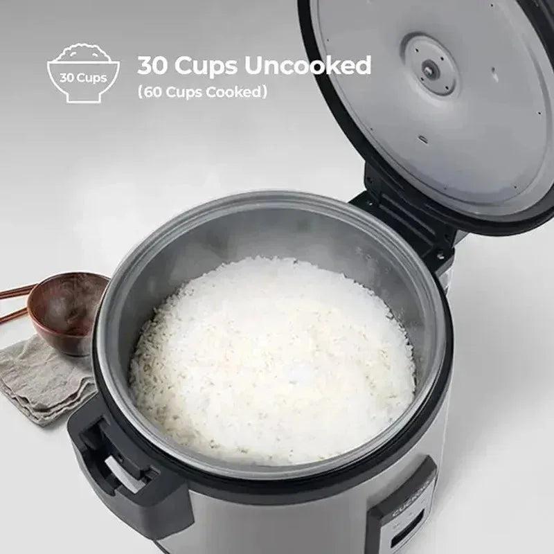 ZAWQCUCKOO Commercial Capacity Rice Cooker 30 Cup/7.5 Qt.(Uncooked) 60 Cup/15 Qt.(Cooked) Superior Durability Stainless St,Ali Techelectronicx