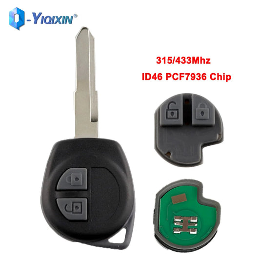 YIQIXIN Smart Key 315/433Mhz For Suzuki Vauxhall Agila Splash Swift Liana Aerio Jimn Igins Alto SX4 Car Remote ID46 PCF7936 Chip TechElect
