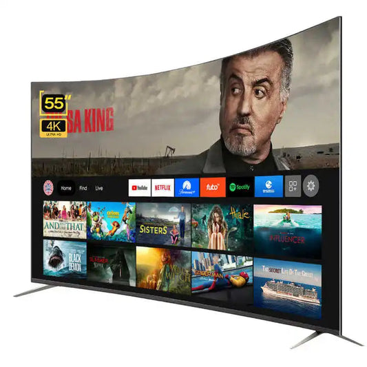 Hot Selling Television Set 55 Inch Full Screen UHD 4K LED Tv 65 Inch Curved Smart Tv Techelectronicx