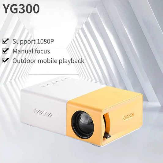 YG300 Mini Projector Portable Projector Wifi Smart 1280 720P Full HD Office Home Theater Video Mini Projector Mobile Projection Techelectronicx