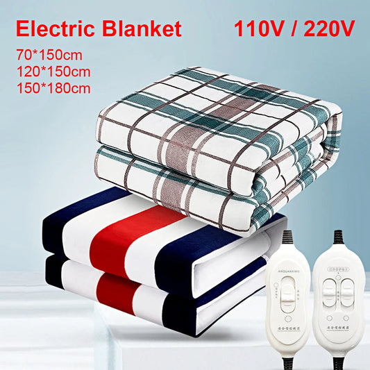 110V 220V Electric Blanket Thicker Heaters Home Bed Sheet Thermal Mat Heating Mattress Winter Thermostat Double Body Warmer Pads TechElect