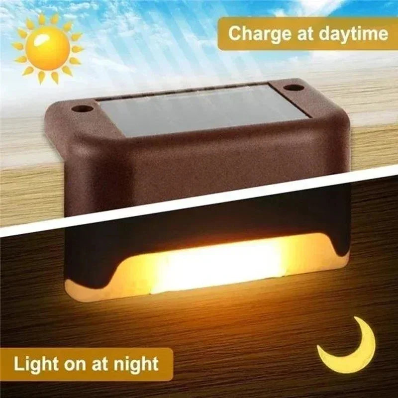 1-12 Pack Solar Deck Lights Outdoor Step Lights Waterproof Led Solar Lamp for Railing Stairs Step Fence Yard Patio and Pathway Techelectronicx