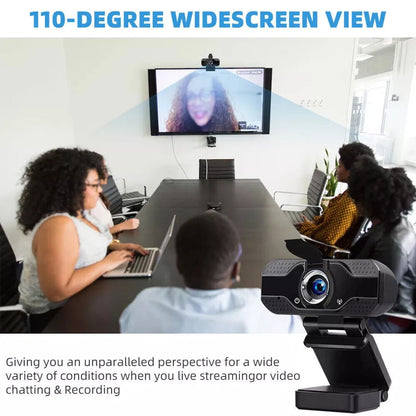 1080P Manual Focus Computer Camera HD Webcam For PC Laptop Crystal Clear Video Auto-installation Multi-angle Tripod Techelectronicx
