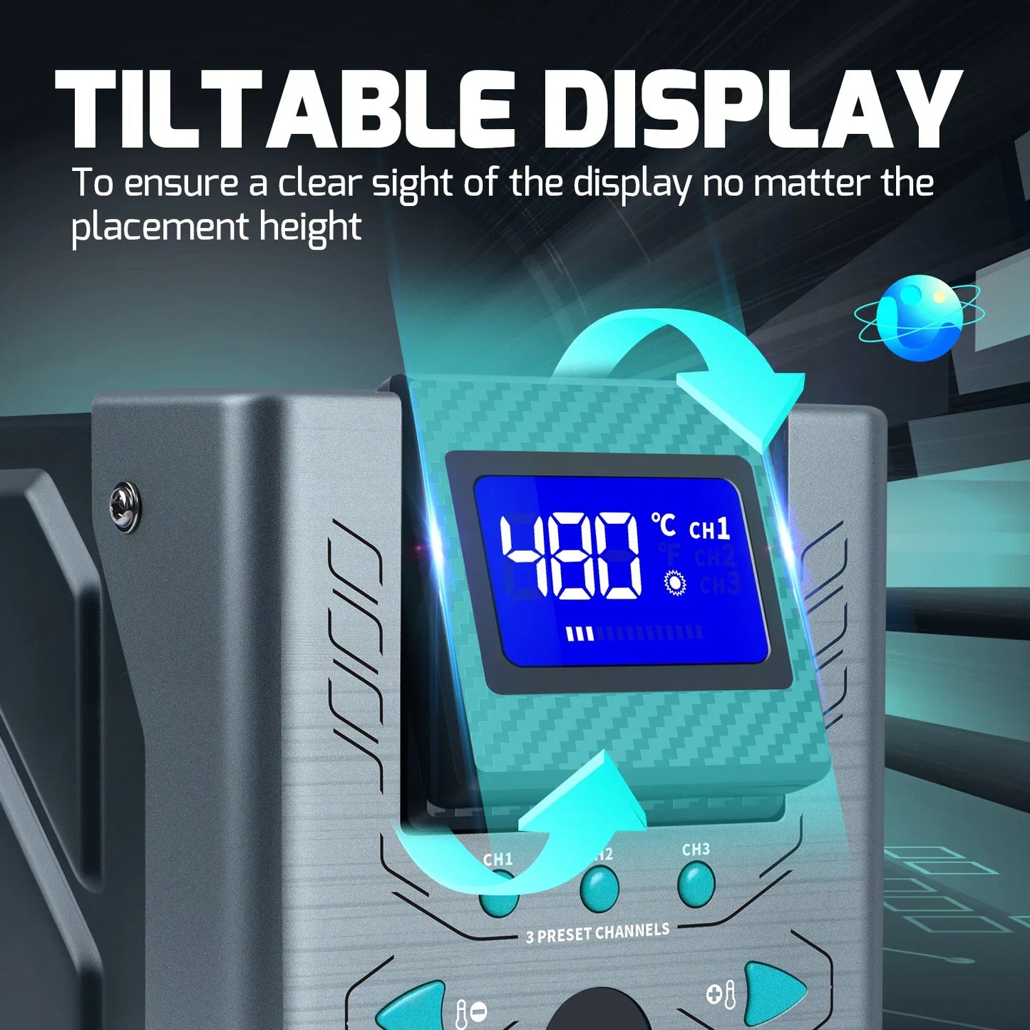 YIHUA 948D-I 110W Desoldering Station vacuum pump Suction Tin Gun Hot Air Gun welding sucker LCD Electric Soldering Iron Station TechElect