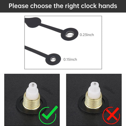 10 Pack Aluminum Black Replacement Clock Hands Kit for Wall Clock Repair, Clock Hands Parts Replacement Techelectronicx