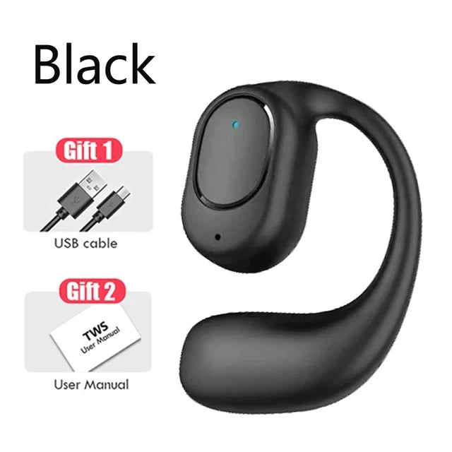 Wireless Headphones Bluetooth Headset With Microphone Bone Conduction Handsfree Noise Canceling Earphones For Driving Audifonos - TechElect