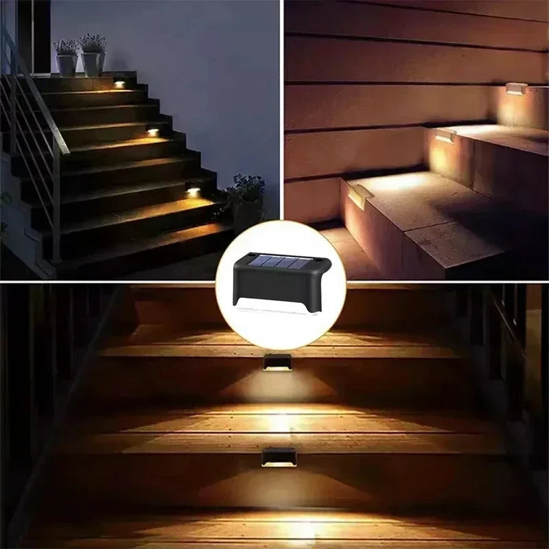 1-12 Pack Solar Deck Lights Outdoor Step Lights Waterproof Led Solar Lamp for Railing Stairs Step Fence Yard Patio and Pathway Techelectronicx
