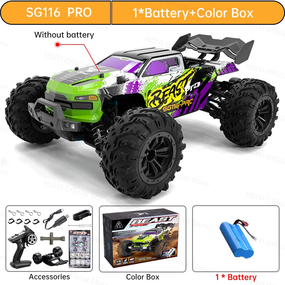 ZLL SG116 MAX/PRO 1:16 High Speed Drift Racing 80KM/H Or 40KM/H Brushless Motor 4WD RC Car Off Road Car Toys for For Kid Gift Techelectronicx
