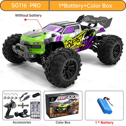 ZLL SG116 MAX/PRO 1:16 High Speed Drift Racing 80KM/H Or 40KM/H Brushless Motor 4WD RC Car Off Road Car Toys for For Kid Gift Techelectronicx