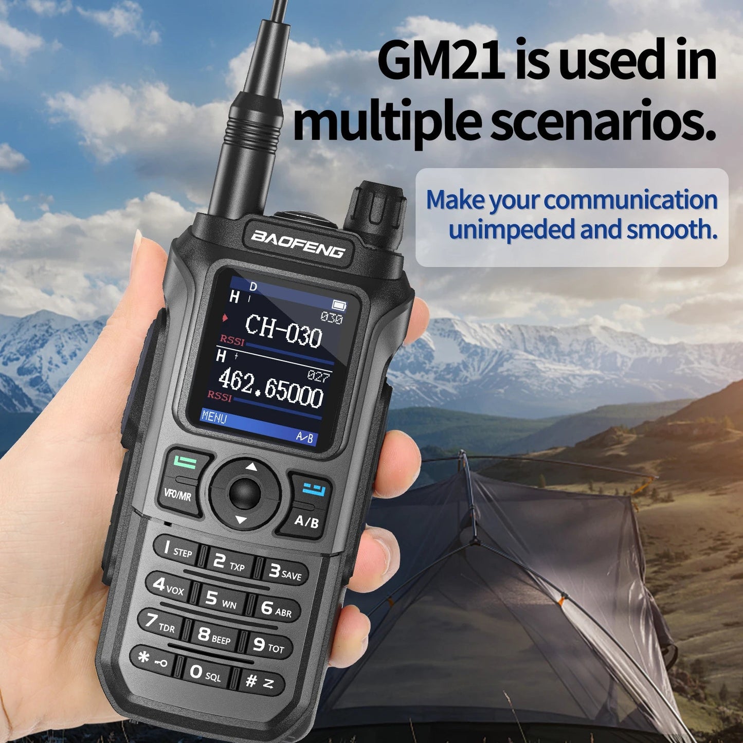 1/2PCS BAOFENG GM-21 PRO Walkie Talkie Wireless Copy Frequency Type-C NOAA Up UV-21 PRO V2 Ham Radio Two Way Radio For Hunting Techelectronicx