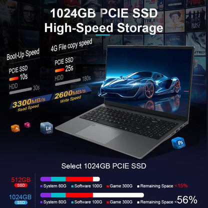 Ninkear A15 Plus Laptop 15.6" IPS FHD AMD Ryzen™ 7 5825U Notebook 32G DDR4 1TB SSD 57WH Windows 11 Gaming Computer Notebook Techelectronicx