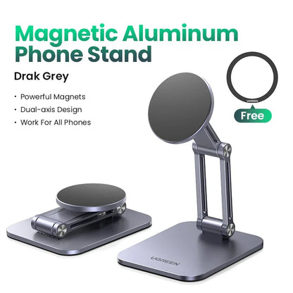 【New】UGREEN Magnetic Phone Holder Aluminum Cell Phone Stand For Magsafe iPhone 16 15 14 Pro Xiaomi Samsung Mobile Phone Holder Techelectronicx
