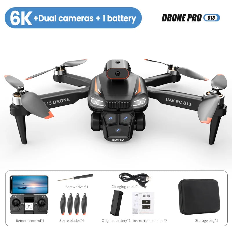Xiaomi Mijia S13 Drone 8K Professional Dual Camera GPS FPV Brushless Motor Optical Flow Hovering Folding Quadcopter Foldable toy Techelectronicx