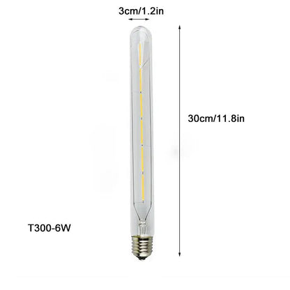 100-240V 6000K LED Filament Light Bulb 110V 120V 6500K Tubular Edison Bulbs T10 T185 T225 T30 T300 Long Tube 4W 6W 8W led Bulb Techelectronicx