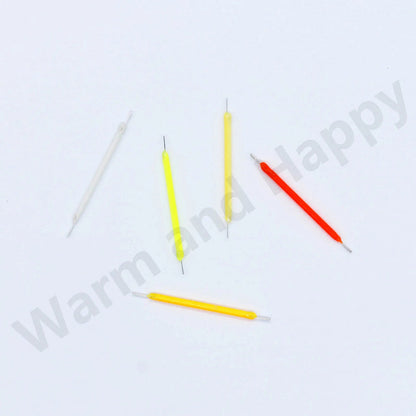 10pcs Edison Bulb LED Filament Lamp Parts 38mm DC3V DC12V LED Bead Incandescent Light Accessories Diode for holiday lighting DIY Techelectronicx