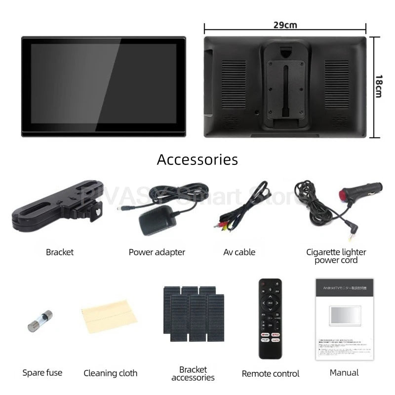 11.6 Inch Portable Mini Digital TV 1080P HDMI Handheld Car Television WIFI IPS HD Display Screen for Home Kitchen Outdoor Use Techelectronicx